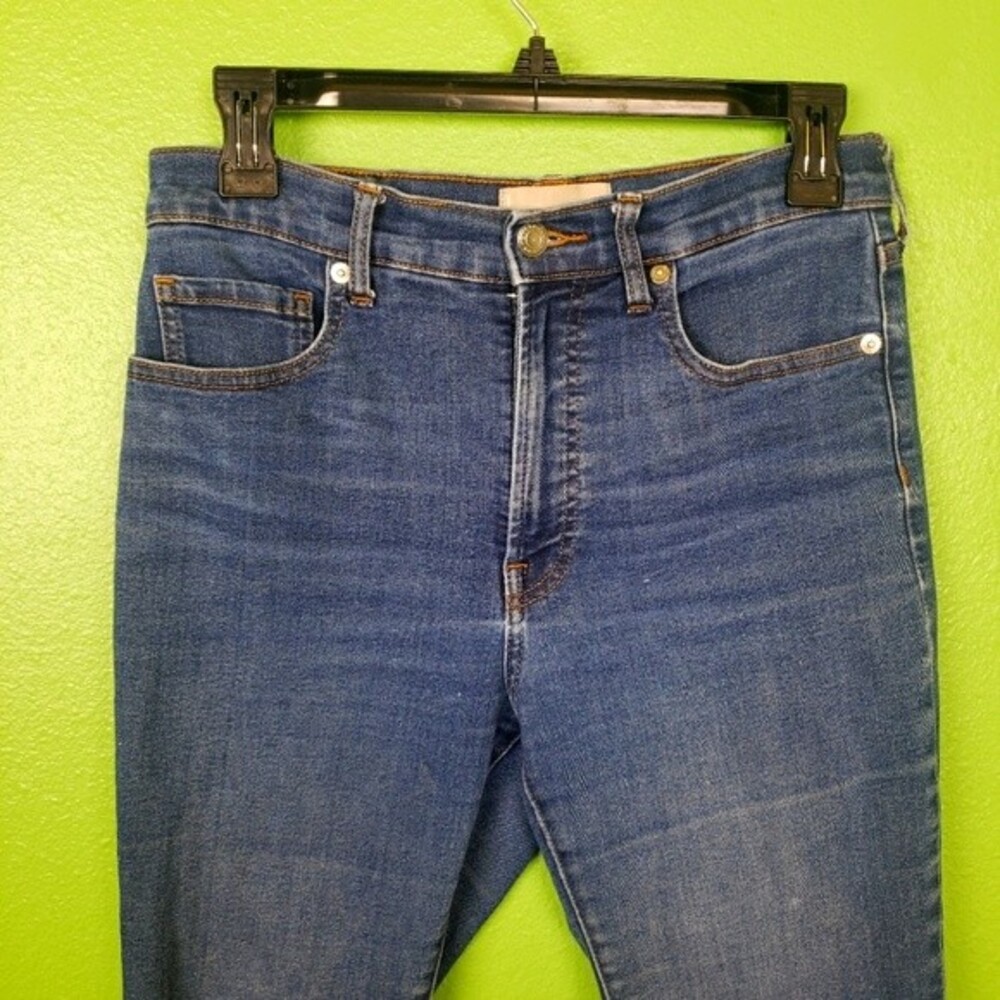 Everlane Women's High Rise Comfy Stretchy Denim Tappered Jeans SZ 28 Reg - Picture 10 of 10